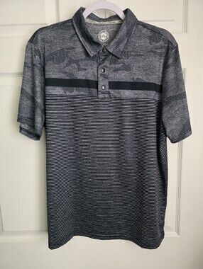 Flag & Anthem Madeflex Destin Camo Striped Performance Polo Shirt Men's M